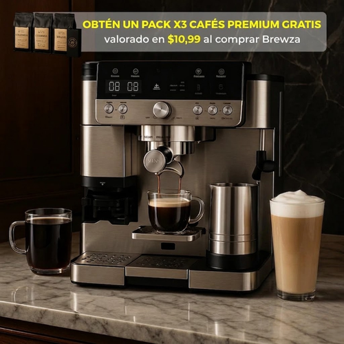 Cafetera Brewza™ - Todo tu café en una sola máquina.