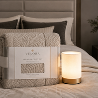 Combo LuxeLift: Cubre Cama Premiun + Luz led noche
