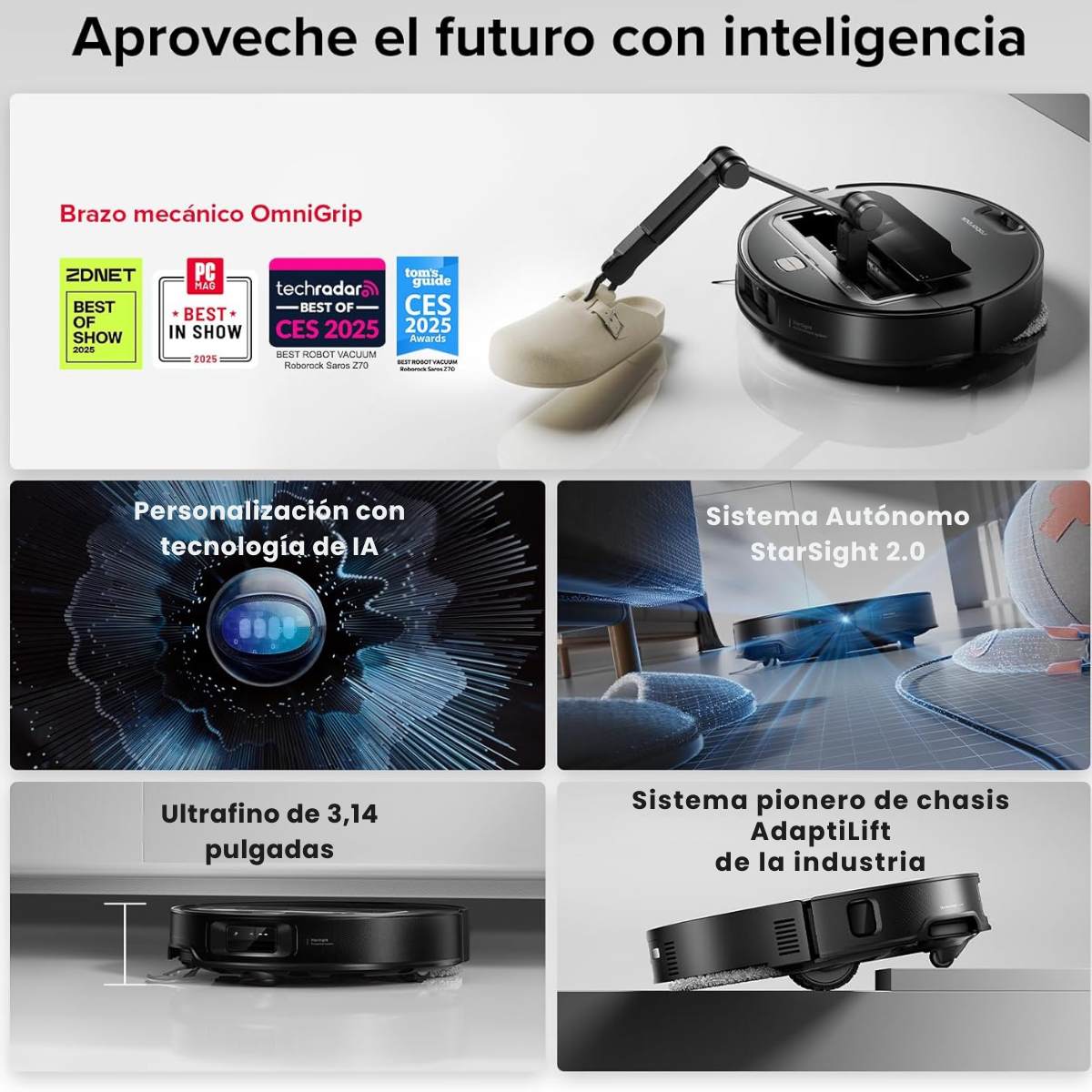 Robot Aspirador Brazo MaxClean™