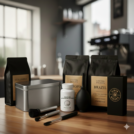 Combo Brewza: Set de Limpieza Profesional + Cepillos / Pack Cafés x3