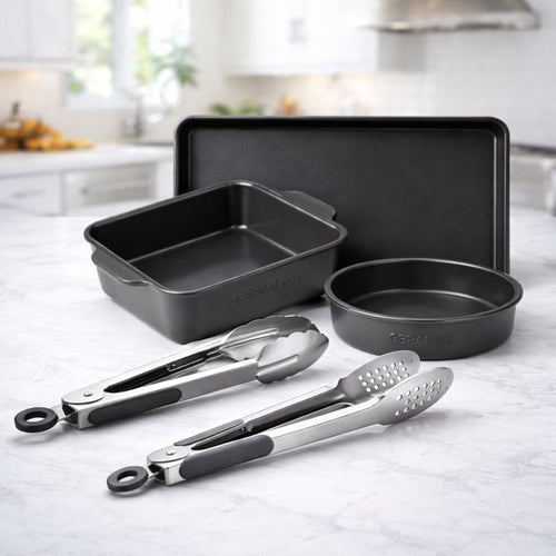 Combo OvenCook: Pack Bandejas Cerámicas Premium + Pinzas de Cocina de Acero Inoxidable