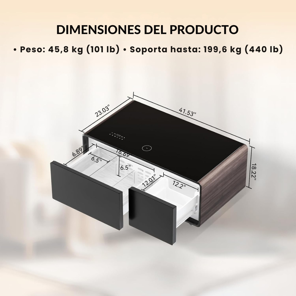 Mesa Inteligente FrostBox™ Refrigeradora 3-en-1